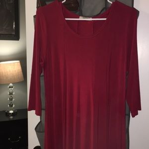 Knee length RED maxi dress